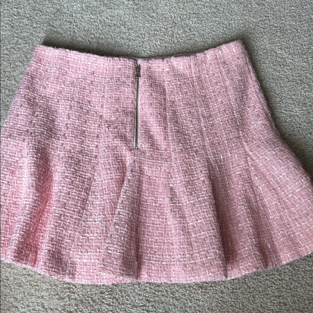 New Alice and Olivia Zona tweed Godet miniskirt - Picture 5 of 12